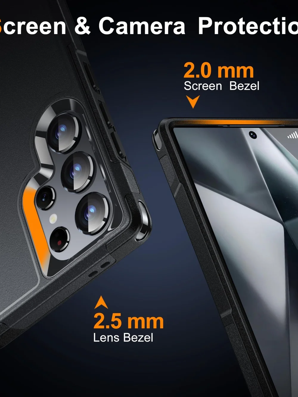 For Samsung S24 Ultra Phone - Black Protective Phone Case